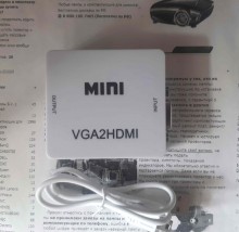 Конвертор (переходник) VGA (M) -> HDMI (M) 1080i + audio 3.5мм
